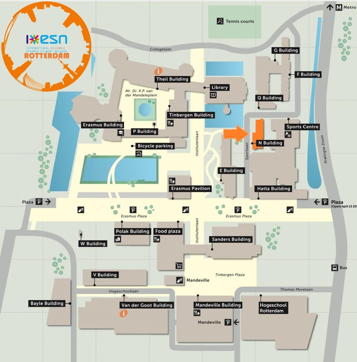 Harta e universitetit erasmus Rotterdam