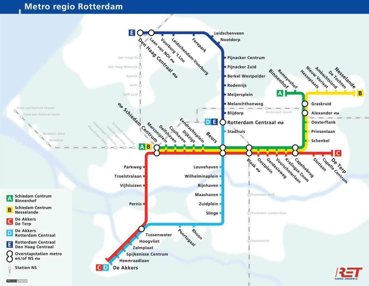 Harta e metro, Rotterdam holandë