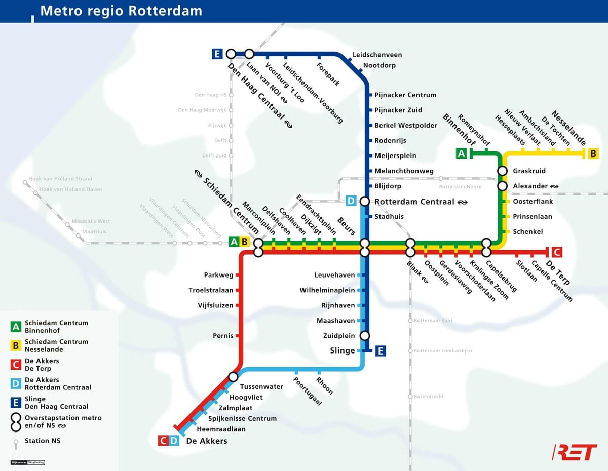 Roterdam metro hartë