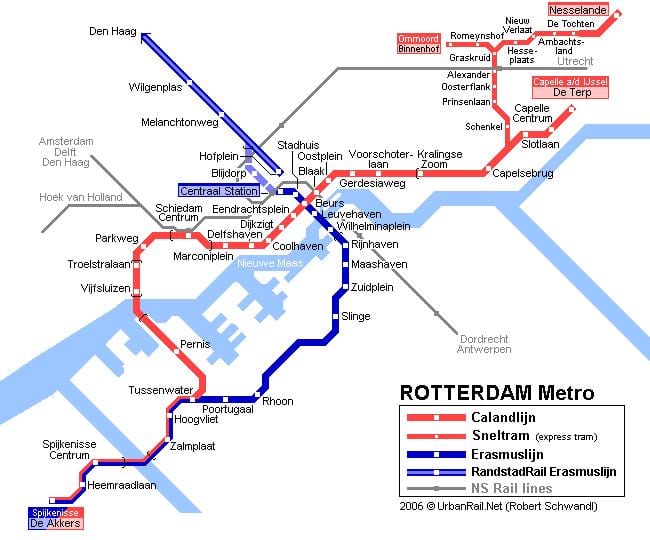 Roterdam të transportit publik hartë
